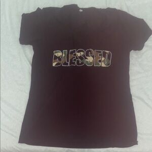 Source Unknown Black 'Blessed' Kids Tee